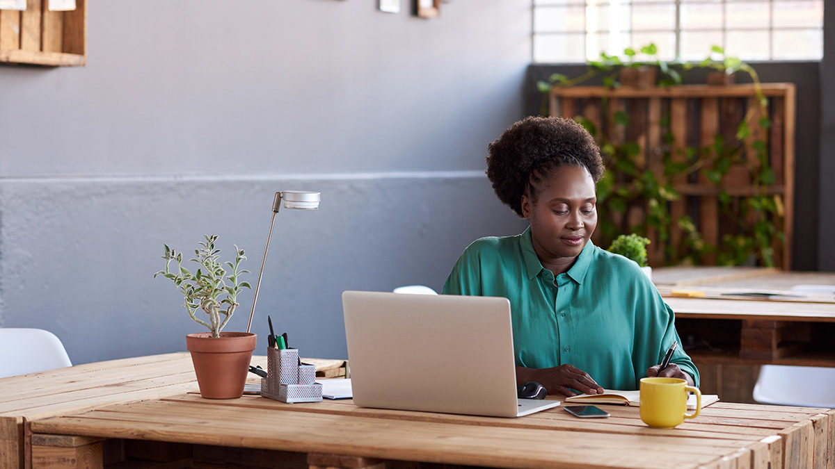 business woman preventing fraud