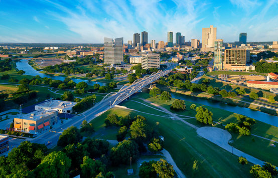 Texas aerial cityscape