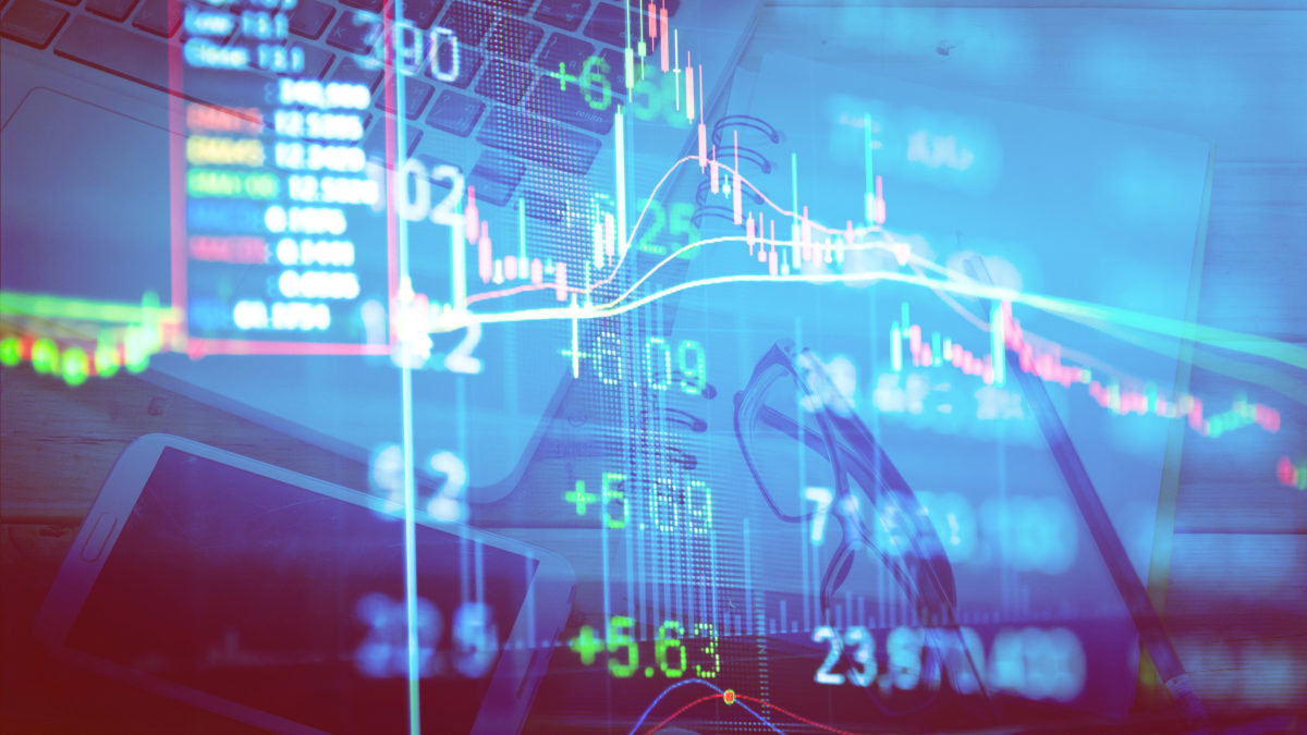 Charts of financial instruments.