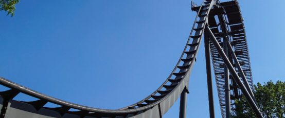 bigstock Rollercoaster Track Against A 359742304 1