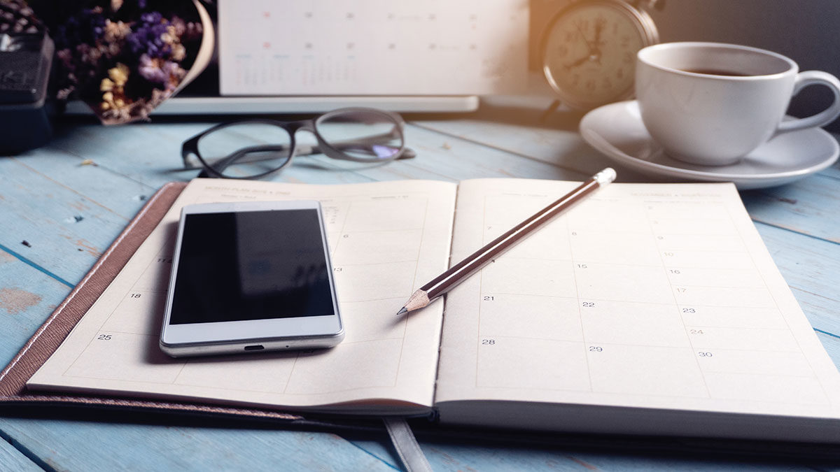 calendar on a desk
