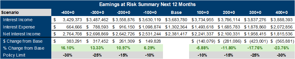 Sample 1 Interest Rate Risk Report