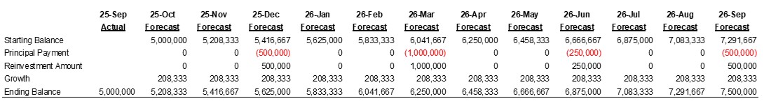 quarterly maturities quarterly maturities